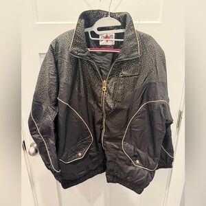 Active Frontier Vintage 90s Black Gold Polka Dot Ski Jacket Oversized Quilted